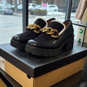 All Black - Chunk Links Lady Lugg Women's Loafers